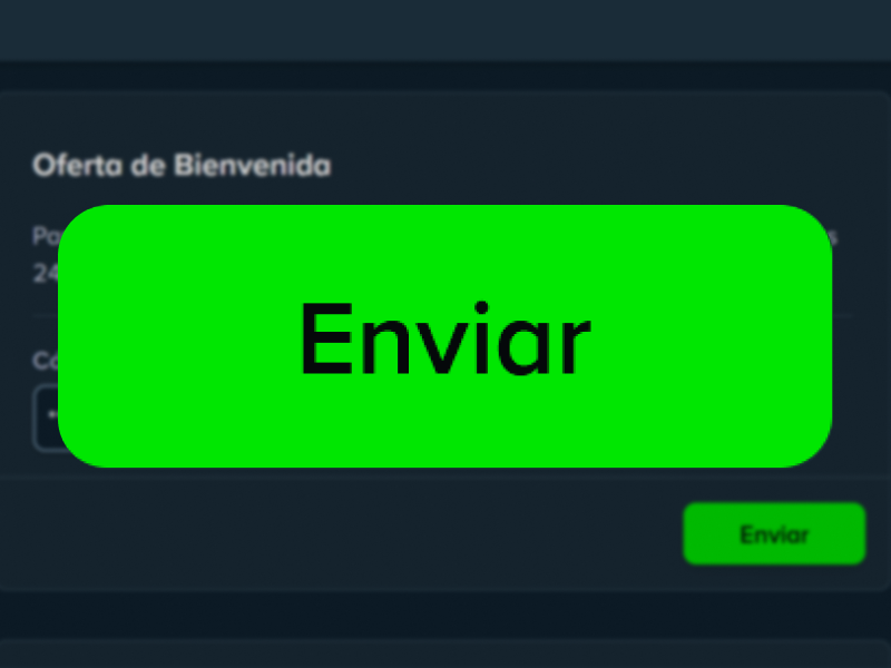 Confirmación del envío del código en Stake con el botón “Enviar”.