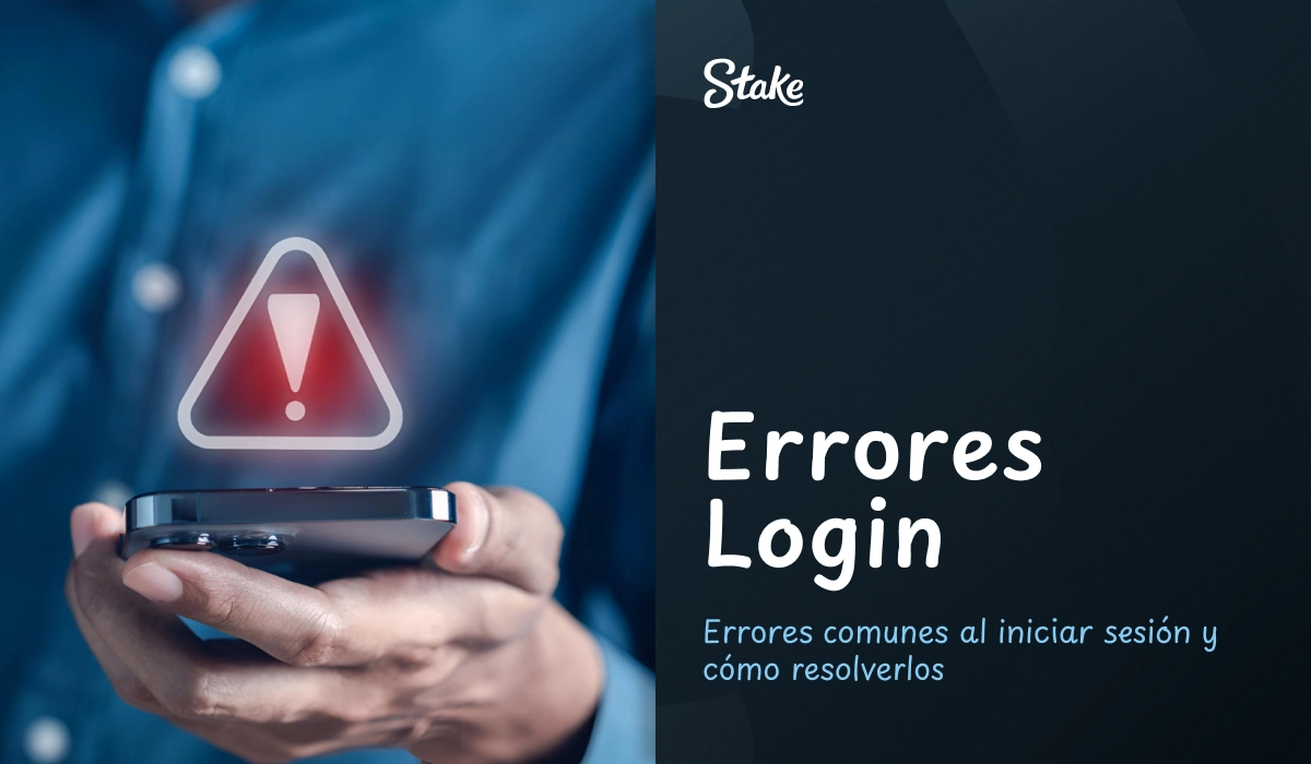 Usuario con smartphone y alerta de error al iniciar sesión