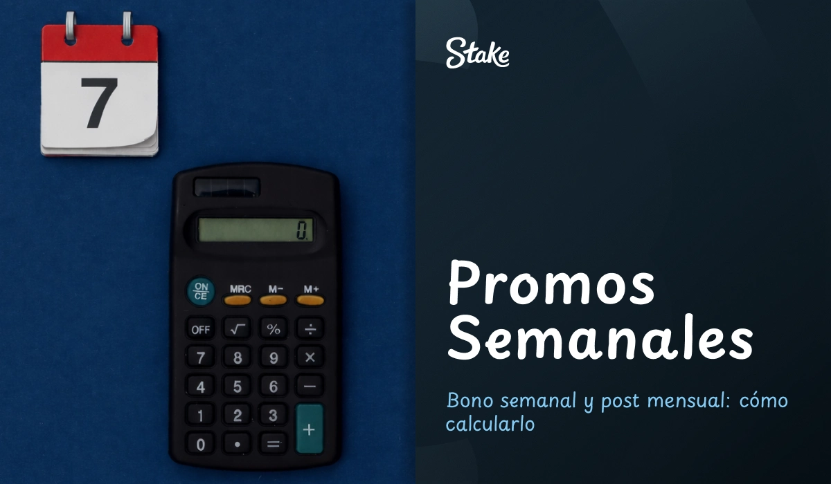 Calendario con fecha marcada junto a calculadora para promociones semanales