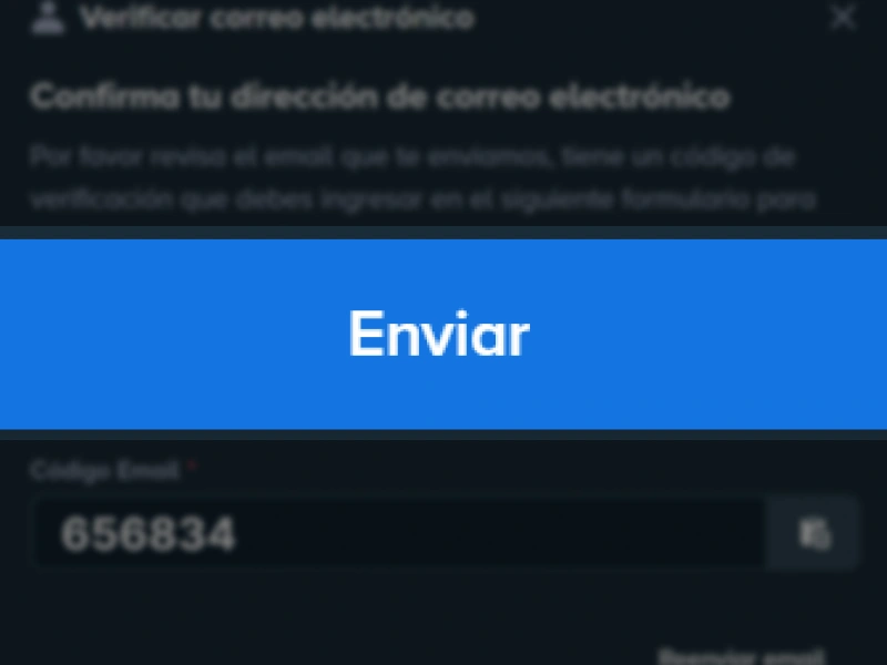 Botón “Enviar” en Stake